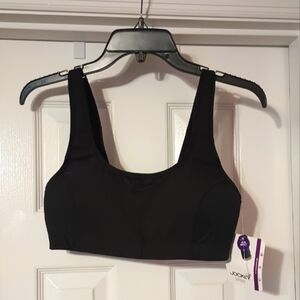 NWT Jockey Women's Black Wicking Cotton Bra L
